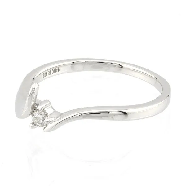 14K White Gold Bypass Diamond Wedding Band Image 2 John Anthony Jewellers Ltd. Kitchener, ON