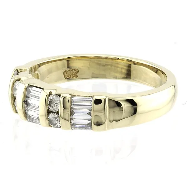 14K Yellow Gold Diamond Wedding Band Image 2 John Anthony Jewellers Ltd. Kitchener, ON