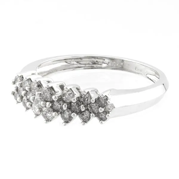 10K White Gold Three Row Fashion Ring Image 2 John Anthony Jewellers Ltd. Kitchener, ON