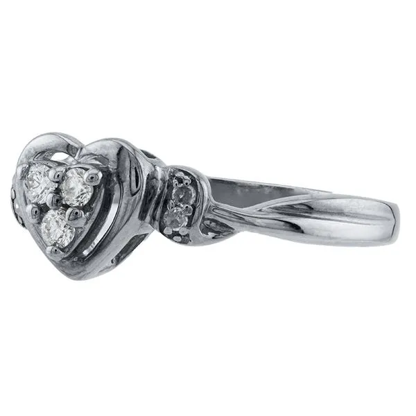 10K White Gold Heart Diamond Fashion Ring Image 2 John Anthony Jewellers Ltd. Kitchener, ON