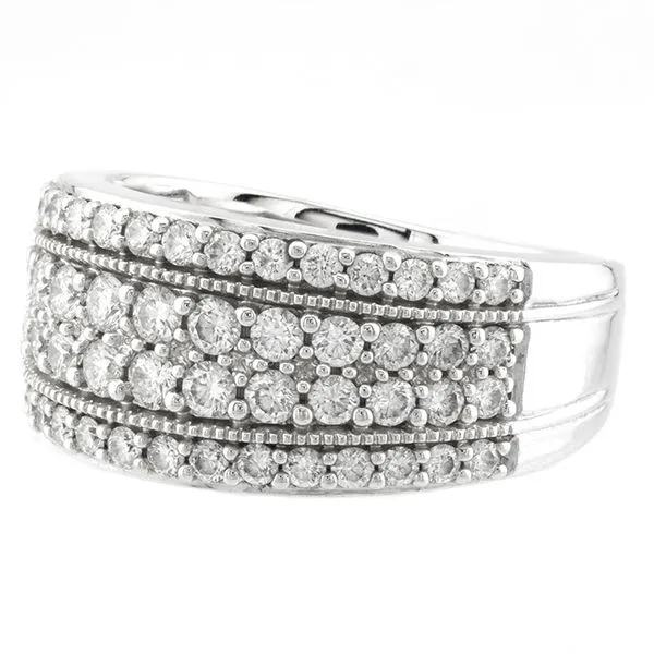 14K White Gold Multi-Row Diamond Fashion Ring Image 2 John Anthony Jewellers Ltd. Kitchener, ON