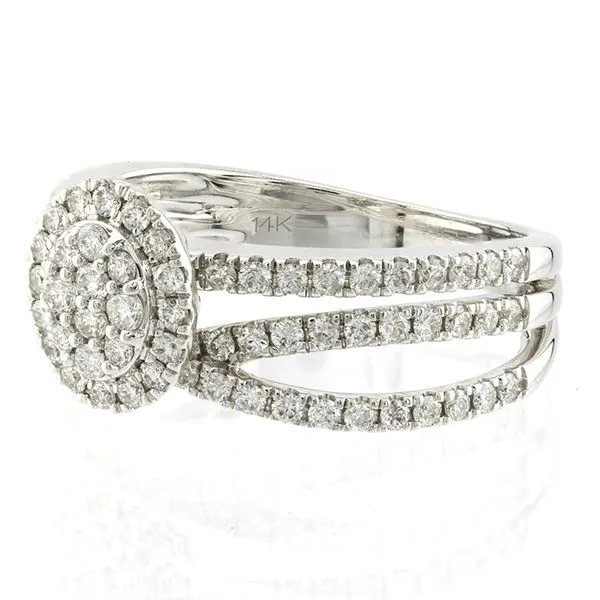 14K White Gold Diamond Cluster Nest Fashion Ring Image 2 John Anthony Jewellers Ltd. Kitchener, ON