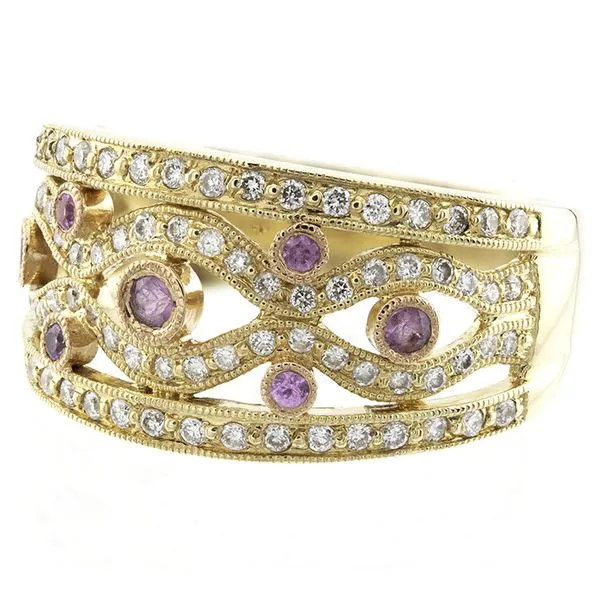 14K Yellow Gold Pink Diamond Fashion Ring Image 2 John Anthony Jewellers Ltd. Kitchener, ON