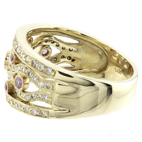 14K Yellow Gold Pink Diamond Fashion Ring Image 3 John Anthony Jewellers Ltd. Kitchener, ON