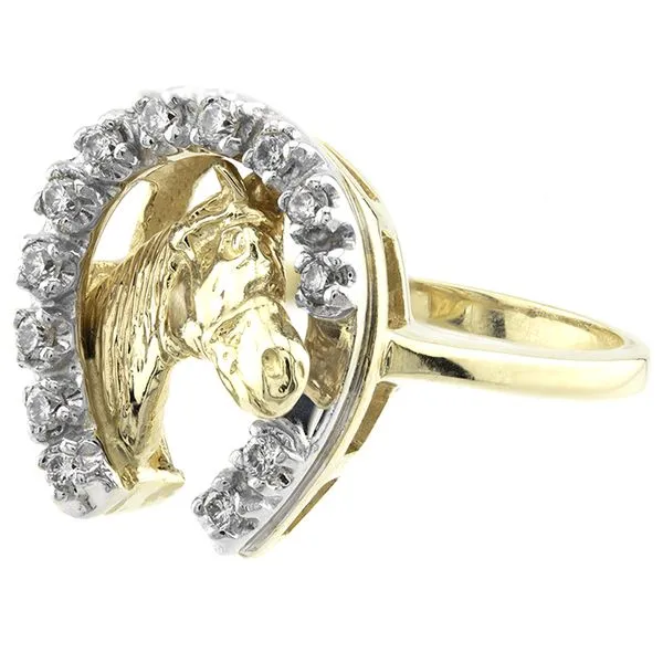14K Gold Diamond Horseshoe Fashion Ring Image 2 John Anthony Jewellers Ltd. Kitchener, ON