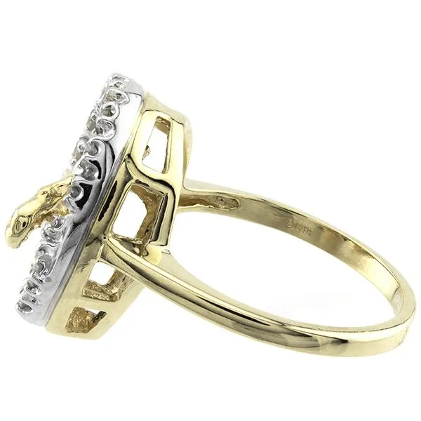 14K Gold Diamond Horseshoe Fashion Ring Image 3 John Anthony Jewellers Ltd. Kitchener, ON