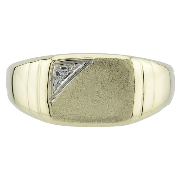 10Kt Yellow Gold Signet Ring with Diamond John Anthony Jewellers Ltd. Kitchener, ON