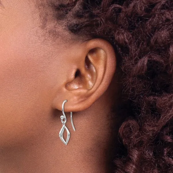 Rhodium Plated Sterling Silver Diamond Dangle Earrings Image 3 John Anthony Jewellers Ltd. Kitchener, ON