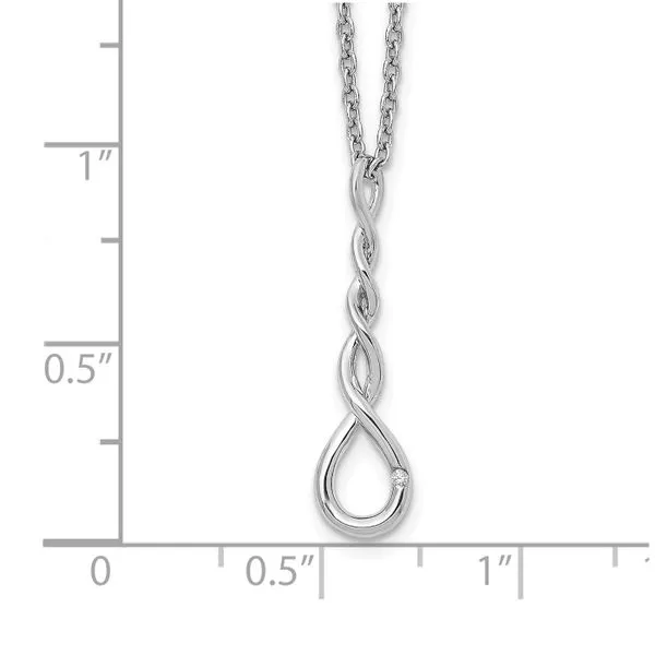 Sterling Silver Twisted Pendant with Diamond Image 3 John Anthony Jewellers Ltd. Kitchener, ON