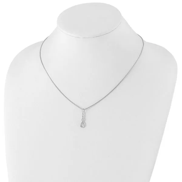 Sterling Silver Twisted Pendant with Diamond Image 4 John Anthony Jewellers Ltd. Kitchener, ON