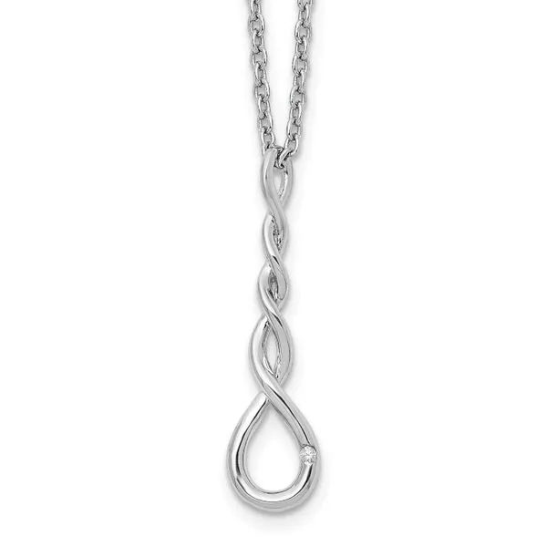 Sterling Silver Twisted Pendant with Diamond John Anthony Jewellers Ltd. Kitchener, ON