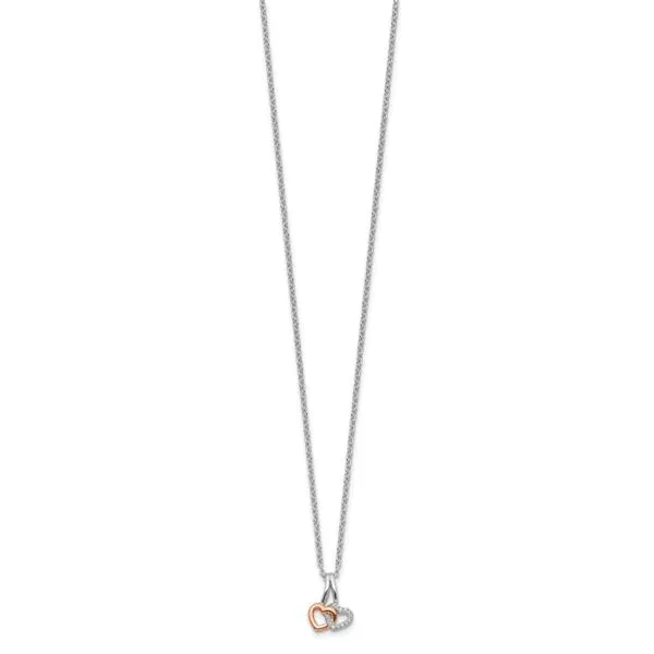 Diamond Double Heart Pendant Image 2 John Anthony Jewellers Ltd. Kitchener, ON