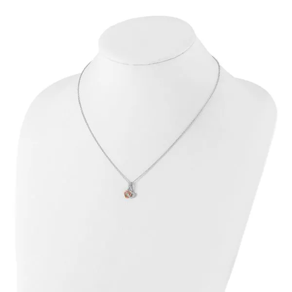 Diamond Double Heart Pendant Image 4 John Anthony Jewellers Ltd. Kitchener, ON