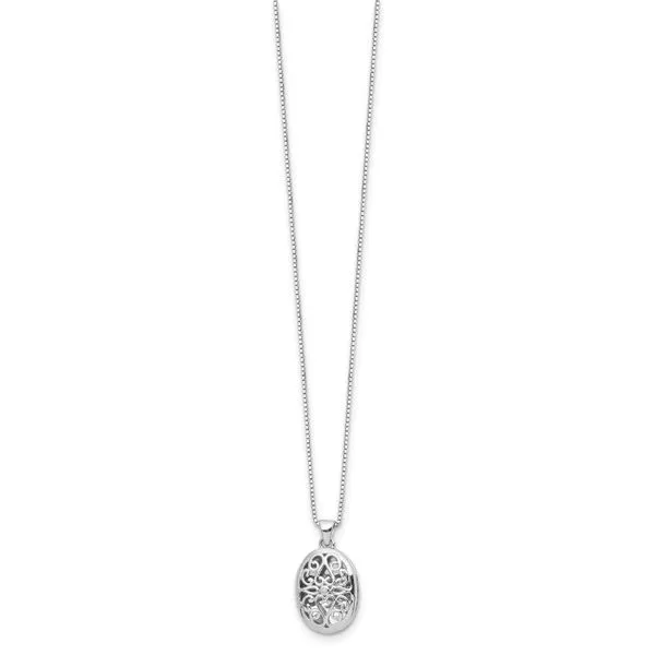 Diamond Filigree Locket Pendant Image 2 John Anthony Jewellers Ltd. Kitchener, ON