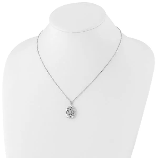 Diamond Filigree Locket Pendant Image 5 John Anthony Jewellers Ltd. Kitchener, ON