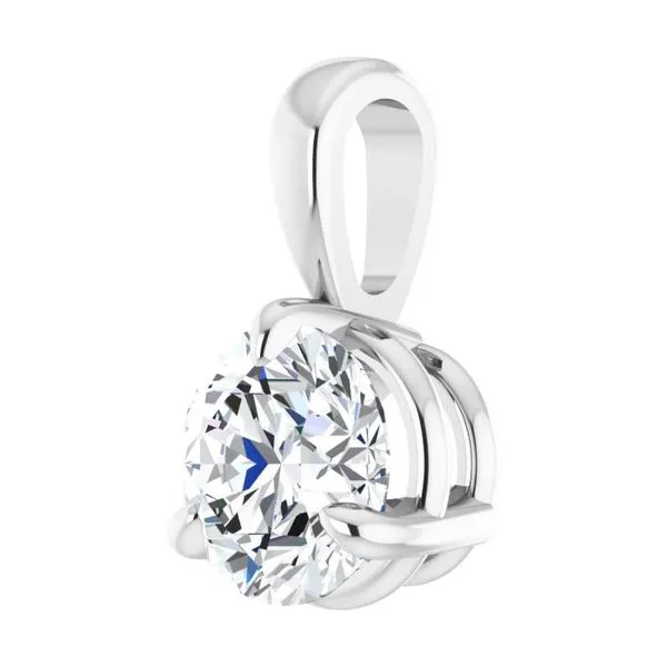 14K White Gold Solitaire Diamond Pendant Image 2 John Anthony Jewellers Ltd. Kitchener, ON
