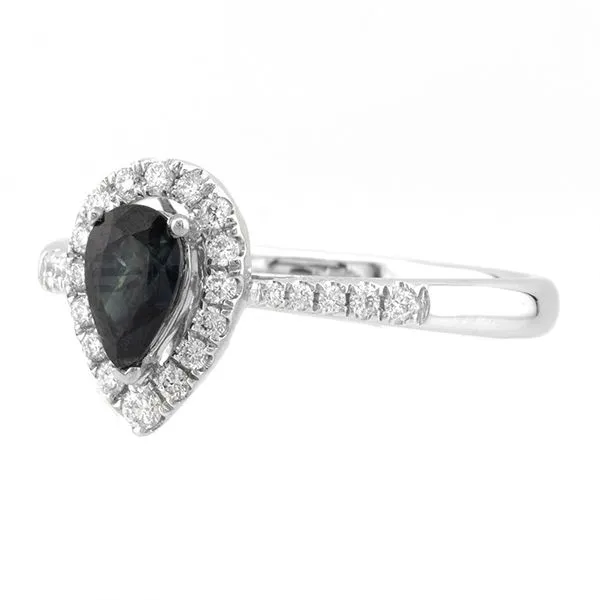 18Kt White Gold Sapphire and Diamond Engagement Ring Image 2 John Anthony Jewellers Ltd. Kitchener, ON