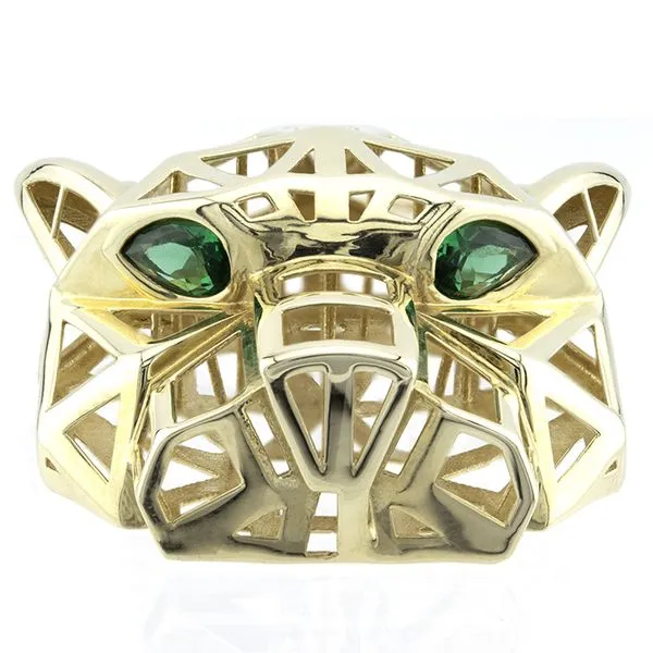 14K Yellow Gold Lattice Puma Pendant Image 2 John Anthony Jewellers Ltd. Kitchener, ON