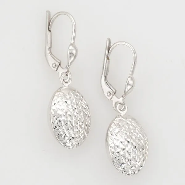 10K White Gold Diamond Cut Dangle Earrings John Anthony Jewellers Ltd. Kitchener, ON