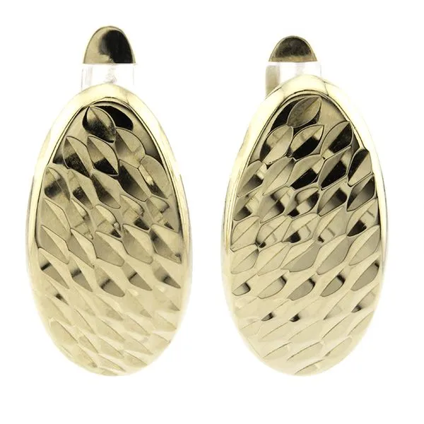 18K Yellow Gold Diamond Cut Leverback Drop Earrings John Anthony Jewellers Ltd. Kitchener, ON