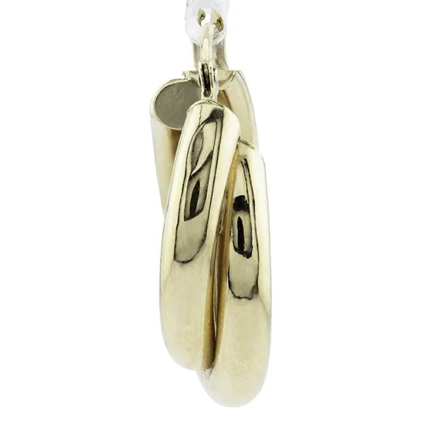 14K Yellow Gold Double Tube Hoop Earrings Image 2 John Anthony Jewellers Ltd. Kitchener, ON