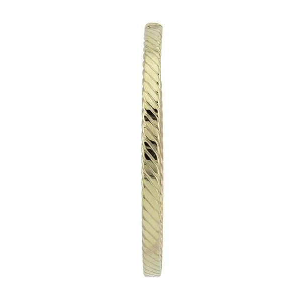18K Yellow Gold Rope Patterned Tube Hoop Earrings Image 2 John Anthony Jewellers Ltd. Kitchener, ON