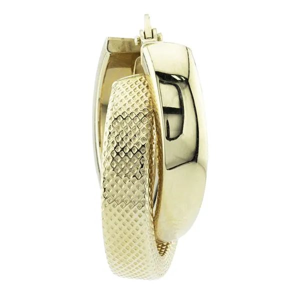 14K Yellow Gold Double Hoop Earrings Image 2 John Anthony Jewellers Ltd. Kitchener, ON