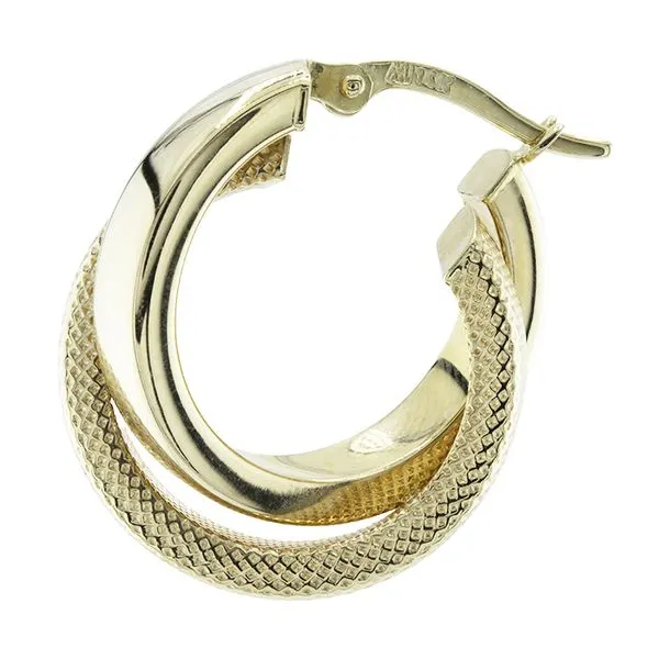 14K Yellow Gold Double Hoop Earrings John Anthony Jewellers Ltd. Kitchener, ON