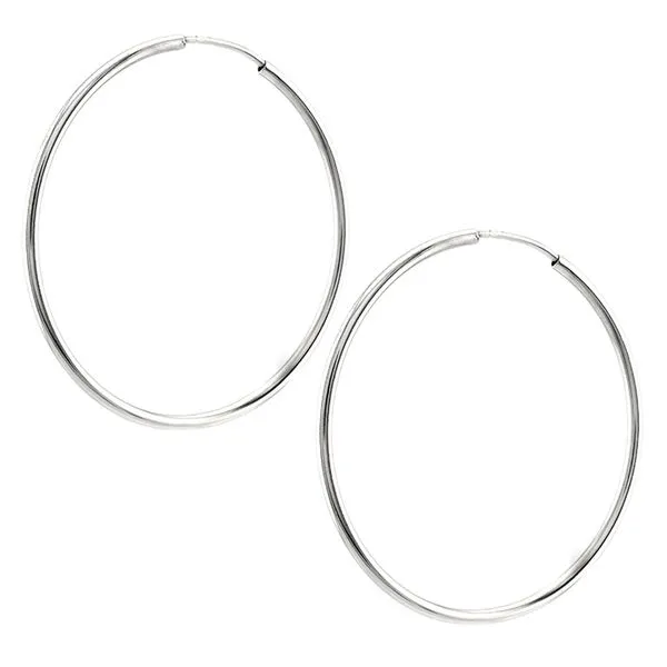 14K White Gold Sleeper Hoop Earrings John Anthony Jewellers Ltd. Kitchener, ON