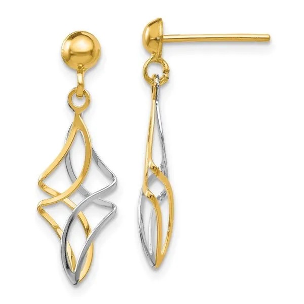 Twisted Dangle Earrings in 10K Two-Tone Gold John Anthony Jewellers Ltd. Kitchener, ON