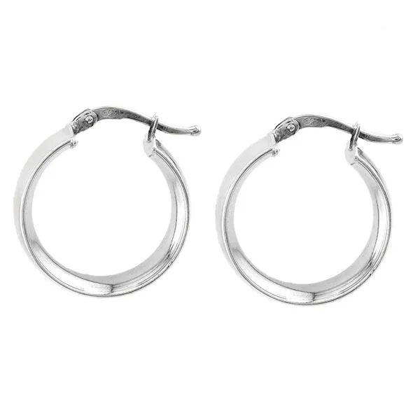 14K White Gold Hoop Earrings John Anthony Jewellers Ltd. Kitchener, ON