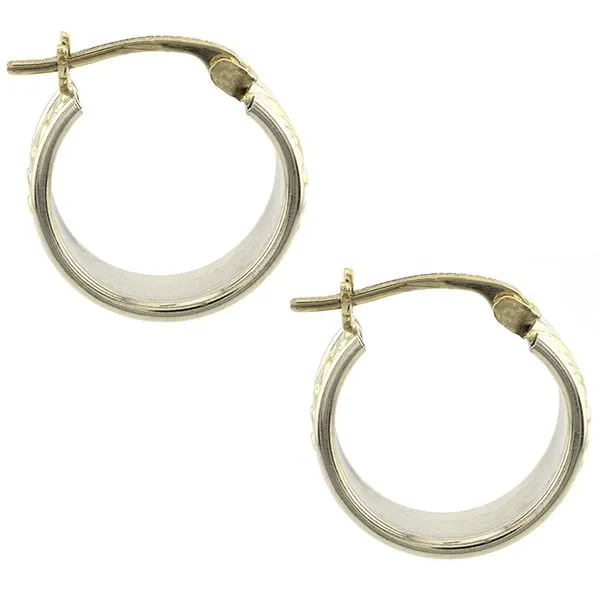 Two-Tone 14K Gold Hoop Earrings Image 2 John Anthony Jewellers Ltd. Kitchener, ON