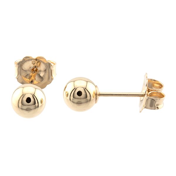 Chic 14K Yellow Gold Ball Stud Earrings John Anthony Jewellers Ltd. Kitchener, ON