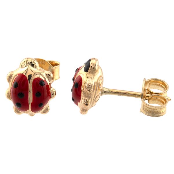 Playful 10K Yellow Gold Ladybug Stud Earrings John Anthony Jewellers Ltd. Kitchener, ON