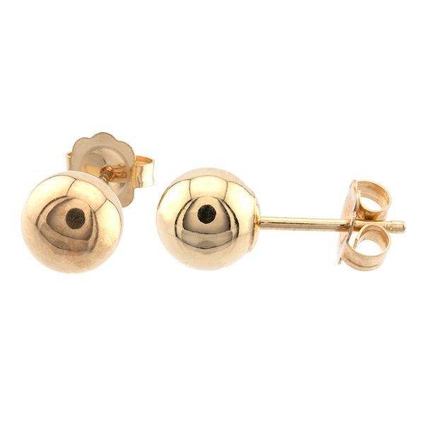 Simple 14K Yellow Gold Stud Earrings John Anthony Jewellers Ltd. Kitchener, ON