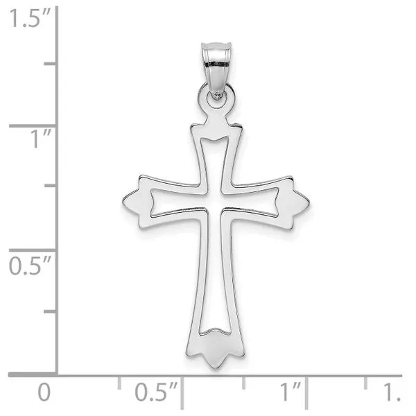 10Kt White Gold Cut-Out Cross Pendant Image 2 John Anthony Jewellers Ltd. Kitchener, ON