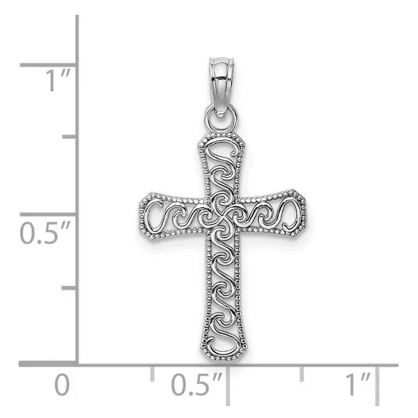 10Kt White Gold Fancy Cross Pendant Image 2 John Anthony Jewellers Ltd. Kitchener, ON
