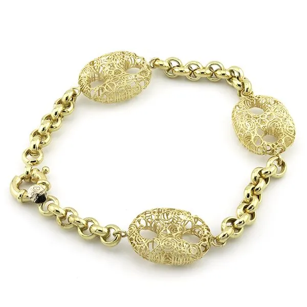 18K Yellow Gold Fancy Link Bracelet Image 2 John Anthony Jewellers Ltd. Kitchener, ON