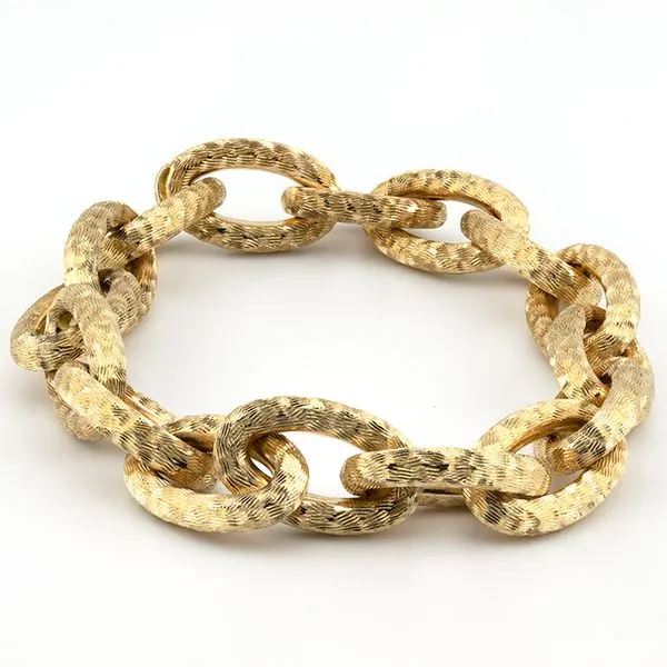 Italian 14K Gold Textured Linked Bracelet John Anthony Jewellers Ltd. Kitchener, ON