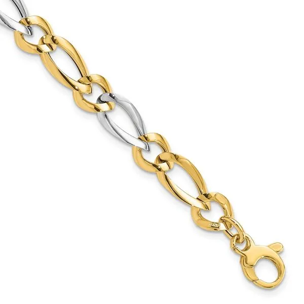 Italian 14K Two-Tone Gold Fancy Link Bracelet Image 2 John Anthony Jewellers Ltd. Kitchener, ON