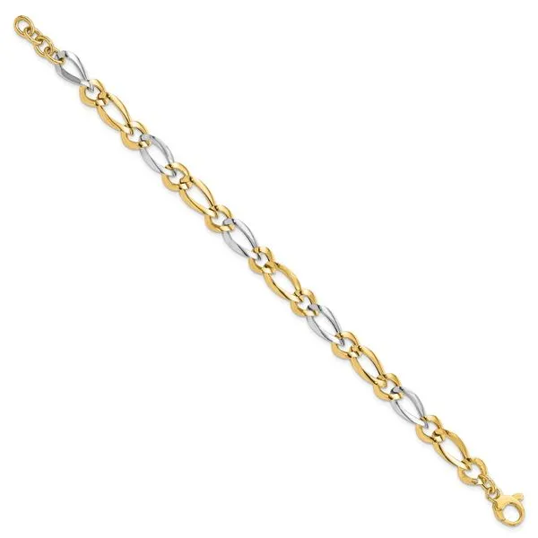 Italian 14K Two-Tone Gold Fancy Link Bracelet Image 3 John Anthony Jewellers Ltd. Kitchener, ON