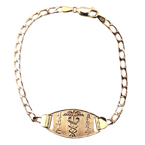 Estate 10K Rose Gold Medic Alert Bracelet Image 2 John Anthony Jewellers Ltd. Kitchener, ON