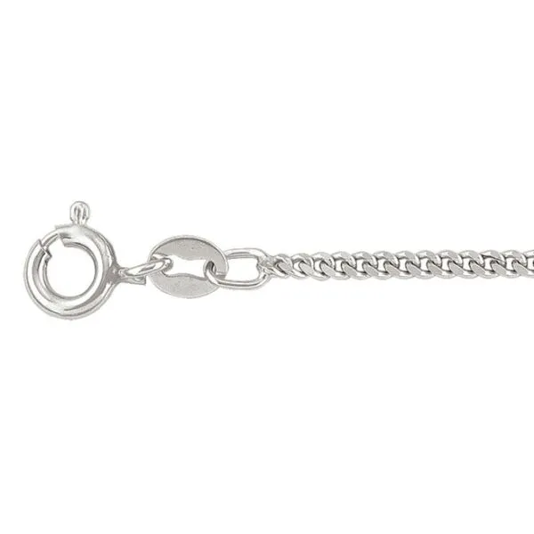 Italian Rhodium Plated Sterling Silver 1.80mm Curb Chain John Anthony Jewellers Ltd. Kitchener, ON