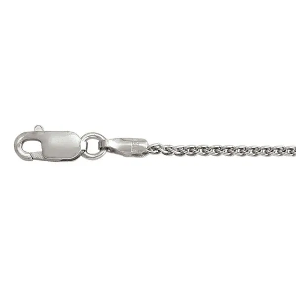 Italian Rhodium Plated Sterling Silver 26" Wheat Chain John Anthony Jewellers Ltd. Kitchener, ON