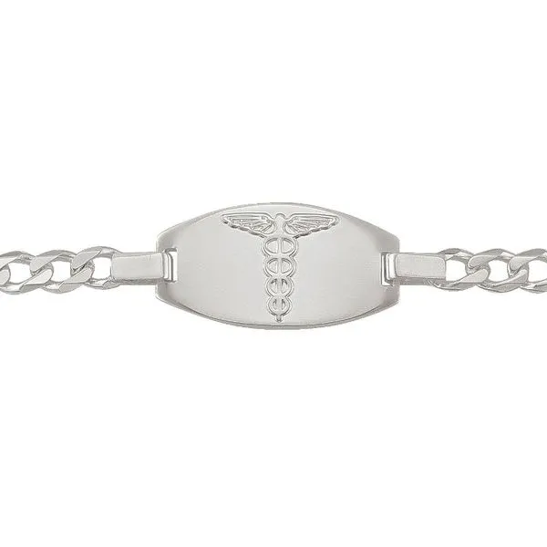 Italian Sterling Silver Figaro Link Engravable Medic Alert Bracelet John Anthony Jewellers Ltd. Kitchener, ON