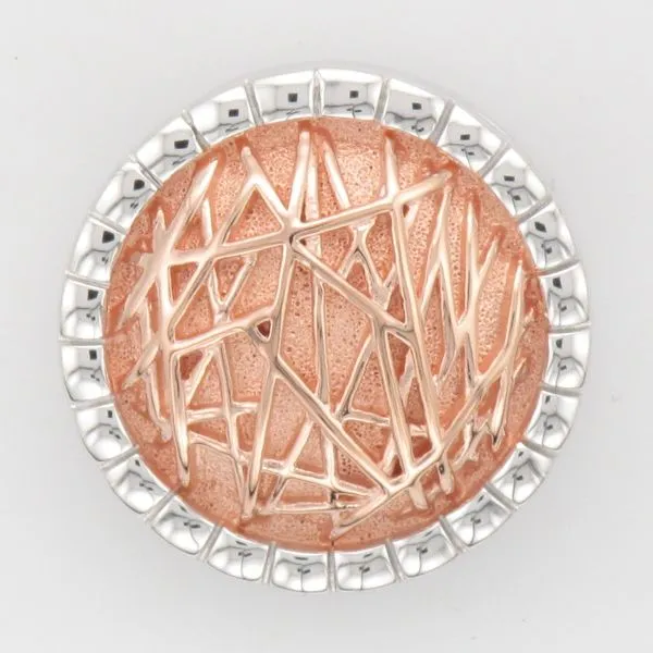 Breuning Sterling Silver & Rose Gold Circle Pendant John Anthony Jewellers Ltd. Kitchener, ON
