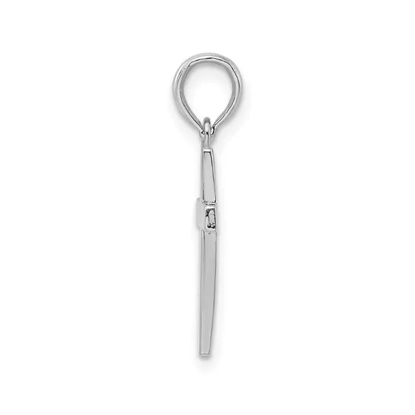 Rhodium Plated Sterling Silver Cross Pendant Image 2 John Anthony Jewellers Ltd. Kitchener, ON