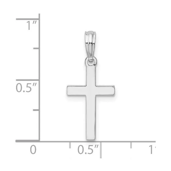 Rhodium Plated Sterling Silver Cross Pendant Image 3 John Anthony Jewellers Ltd. Kitchener, ON