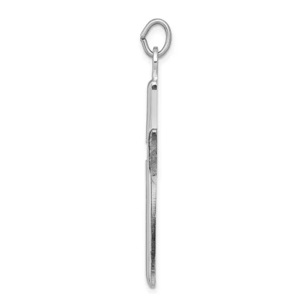 Rhodium Plated Sterling Silver Polished Cross Pendant Image 2 John Anthony Jewellers Ltd. Kitchener, ON