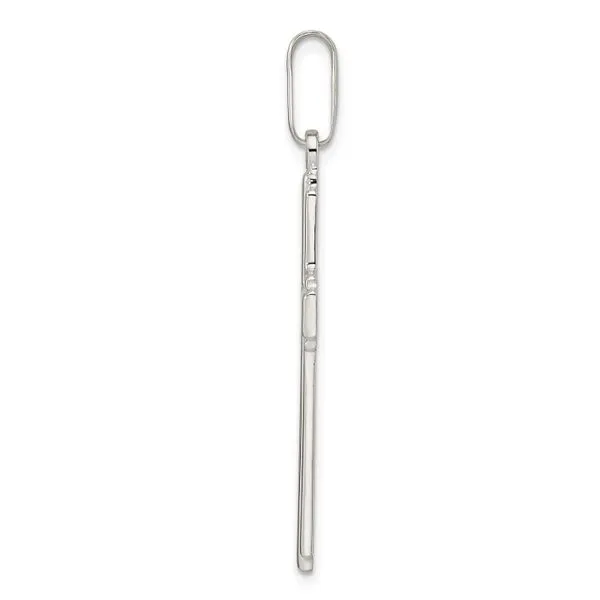 Rhodium Plated Sterling Silver Polished Cross Pendant Image 2 John Anthony Jewellers Ltd. Kitchener, ON